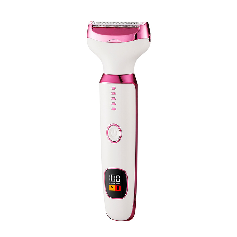 Γυναικές πολυλειτουργικη συσκευη αποτριχωσης με ψηφιακή οθόνη Type-C – αποτρίχωση μασχάλων και όλου σώματος, κεφαλή από λεπτή ατσάλι, κινητήρας με βούρτσες, τροφοδοσία USB