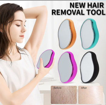 Χειροκίνητος αποτριχωτής με γυαλί, φορητή συσκευή απολέπισης για οικιακή χρήση, νανο-γυαλί, στρογγυλή κεφαλή λείανσης