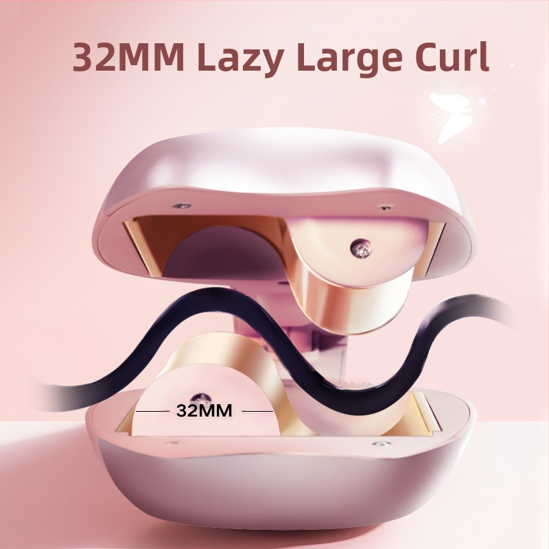 Електрическа маша за къдрици с керамичен нагревател, 4 температури (170–230°C), 65W, 110–240V, за мокра и суха коса