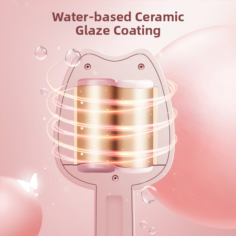 Електрическа маша за къдрици с керамичен нагревател, 4 температури (170–230°C), 65W, 110–240V, за мокра и суха коса