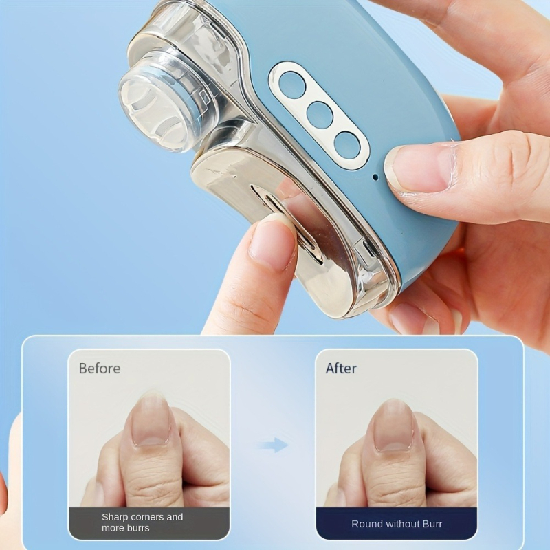 4-в-1 електрическа машина за маникюр с вградена лампа за полимеризация, преносим пластмасов корпус – подходяща за деца и възрастни