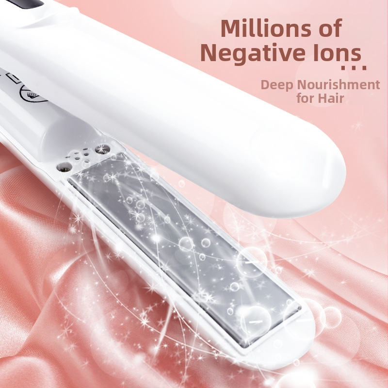 Безжично двуфункционално устройство за къдрене и изправяне, турмалинов керамичен нагревател, диаметър 16–20 мм, 3 нива температура, стилизиране за 1–2 минути