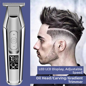 Електрическа машинка за подстригване SK812 за фризьорски услуги – вградена батерия, режим на зареждане, нож от неръждаема стомана, сменяема миеща се глава