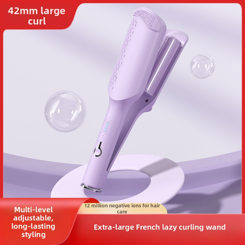 Automātiskā matu lokšķēre ar negatīvajiem joniem lieliem viļņiem – apkures elements 15 mm, 220 V, 35 W, 10 temperatūras iestatījumi