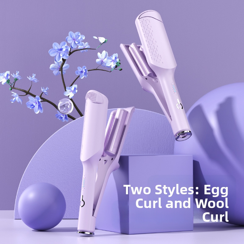 Automātiskā matu lokšķēre ar negatīvajiem joniem lieliem viļņiem – apkures elements 15 mm, 220 V, 35 W, 10 temperatūras iestatījumi