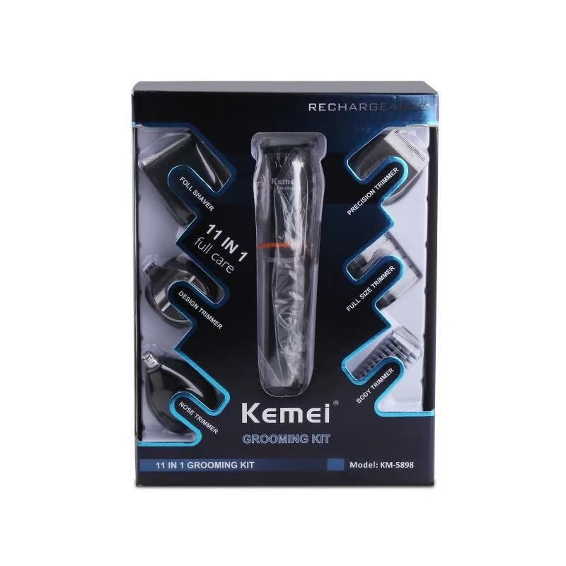 KEMEI KM-5898 ηλεκτρικός κουρευτής μαλλιών USB επαναφορτιζόμενος με οθόνη LCD και λεπίδες από ανοξείδωτο ατσάλι