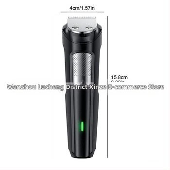 Професионален електрически подстригвач за коса с вградена презареждаща се батерия, неръждаеми стоманени ножове, сваляема измиваща глава, водоустойчив