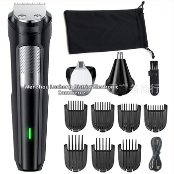 Професионален електрически подстригвач за коса с вградена презареждаща се батерия, неръждаеми стоманени ножове, сваляема измиваща глава, водоустойчив