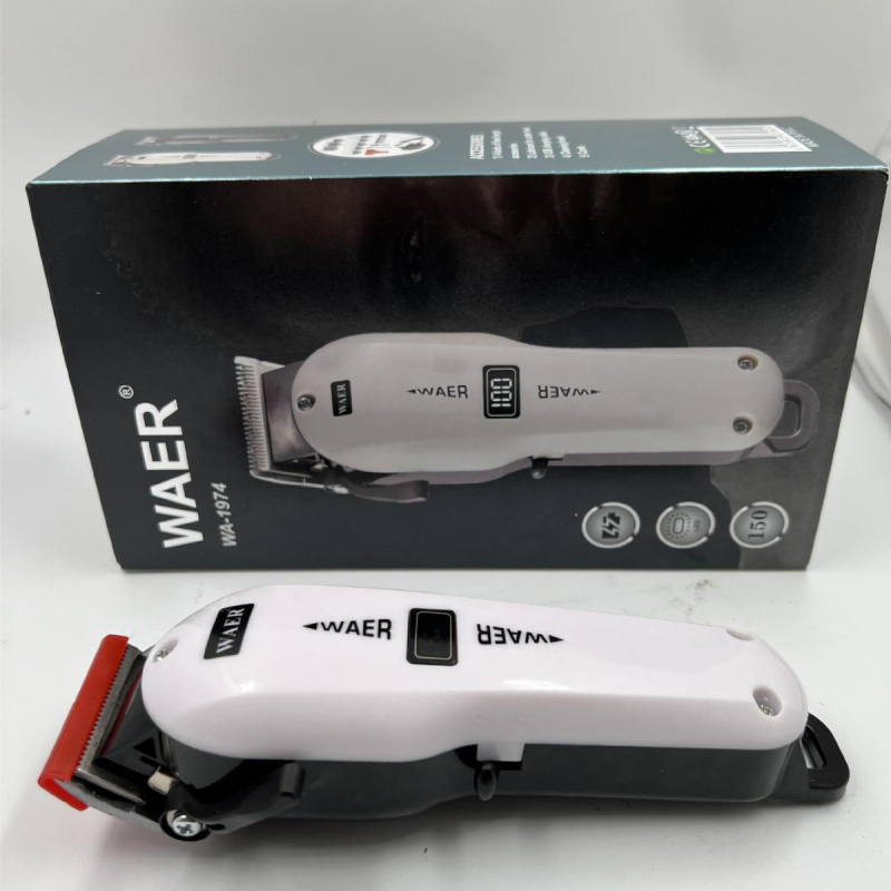 Hajvágó gép, vezeték nélküli, újratölthető, titánium ötvözetű vágófej, kefemotor, beépített akkumulátor, levehető és mosható vágófej