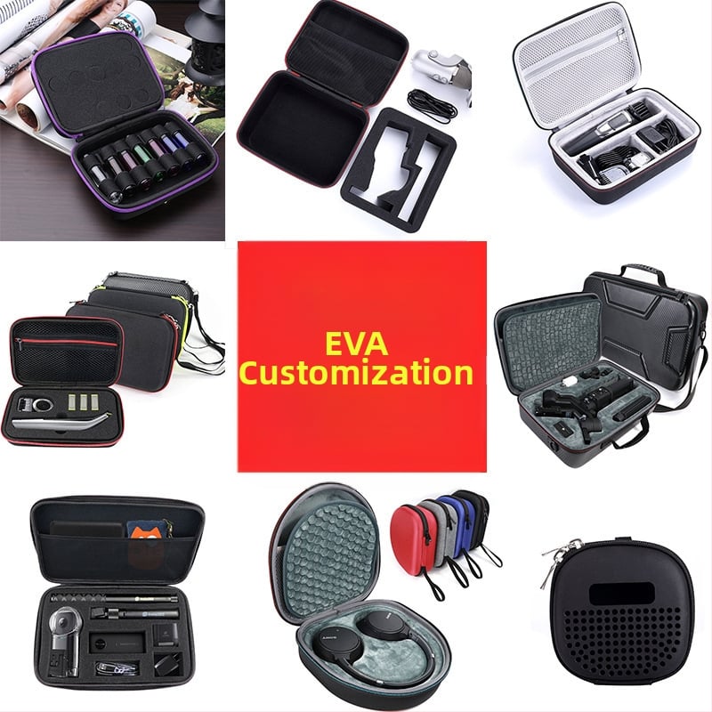 Калъф за цифрови аксесоари, удароустойчив EVA кутия, преносим организатор с подаръчна опаковка, композитен корпус по избор