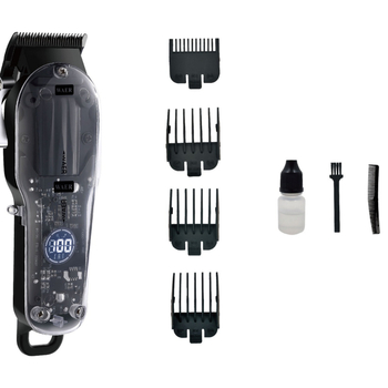 Електрическа подстригваща машинка за коса - глава от титаниева сплав, презареждаем модел, вградена батерия 1000–1200 mAh, време на работа 1–3 ч., шум под 36 dB