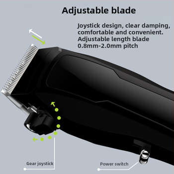 Електрическа машинка за подстригване с цифров дисплей, презареждаема, водоустойчива, сменяеми и измиващи се неръждаеми стоманени остриета, четков мотор, живот на батерията 1–3 ч