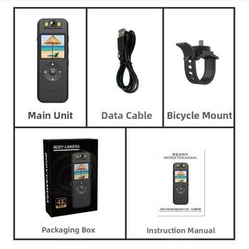Κινητή κάμερα καταγραφής για εξωτερικό ποδηλατικό σπορ, αδιάβροχη, 4K, οθόνη LCD 1,4 ιντσών, TF κάρτα, μπαταρία 1400mAh