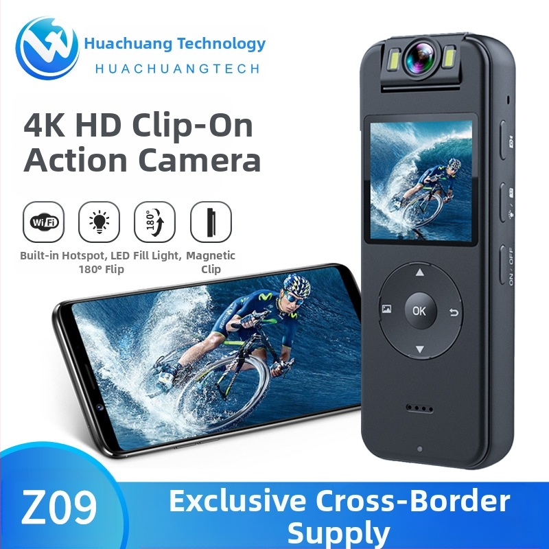 Κινητή κάμερα καταγραφής για εξωτερικό ποδηλατικό σπορ, αδιάβροχη, 4K, οθόνη LCD 1,4 ιντσών, TF κάρτα, μπαταρία 1400mAh