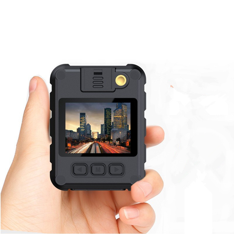 L9 policijas ķermeņa kamera ar ekrānu, 12MP, 170° platleņķa skats, iebūvēta akumulatora, atbalsta TF karti līdz 128GB