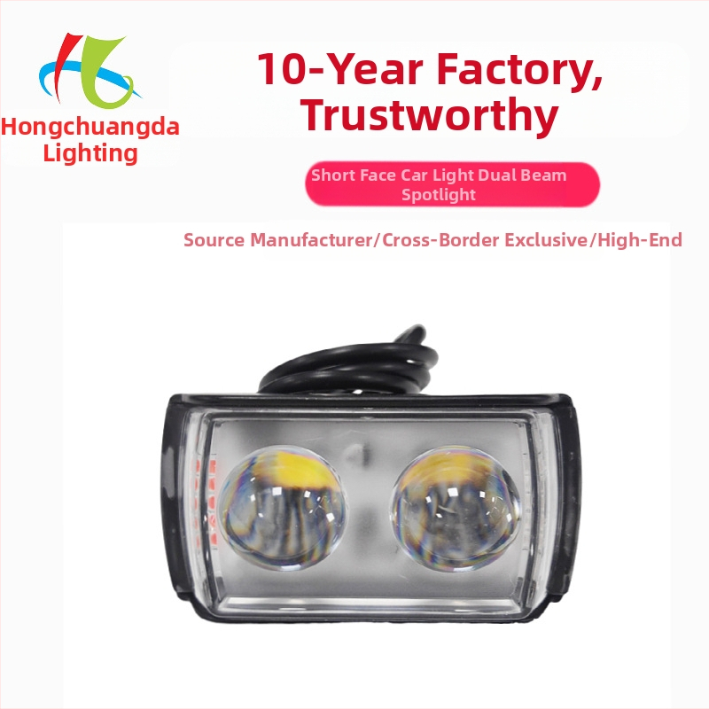 Spot LED cu lentile duble pentru motociclete și vehicule off-road • 18W • 12-80V • IP67 • 3000 lm • carcasă din aluminiu