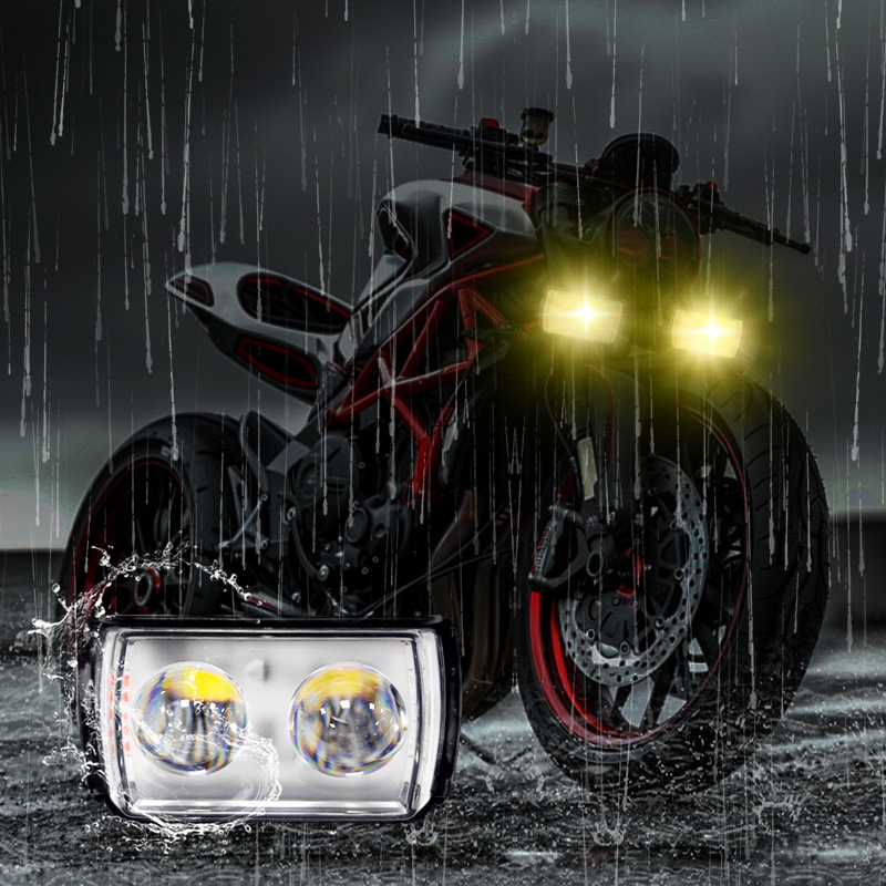 Φακός LED με διπλό φακό για μοτοσικλέτες και οχήματα εκτός δρόμου • 18W • 12-80V • IP67 • 3000 lm • αλουμινένιο περίβλημα