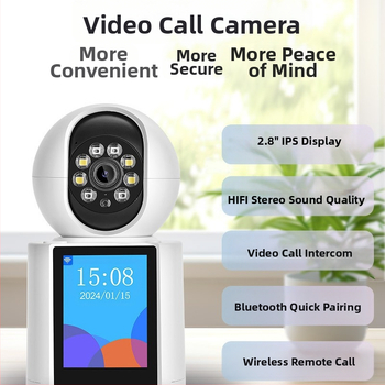 Wi‑Fi megfigyelő kamera kétirányú videóhívással idős és csecsemő felügyeletre, 2 MP, TF kártya tárhely, éjjellátás