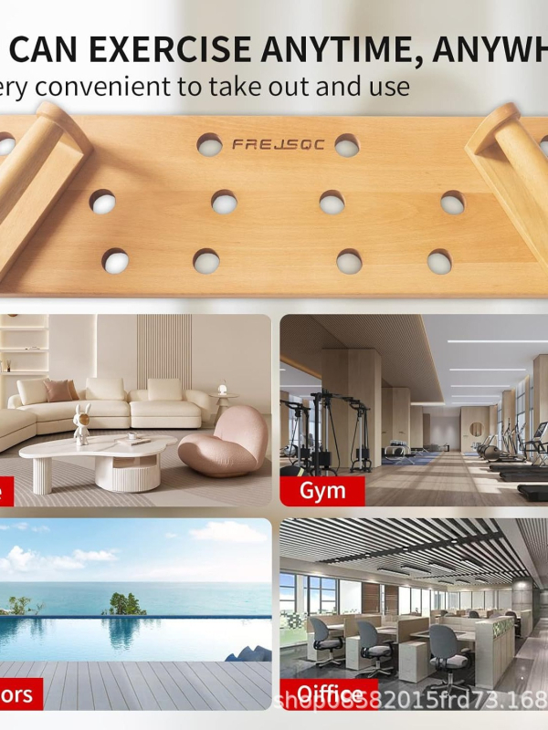 Dispozitiv din lemn masiv pentru antrenarea pieptului și abdomenului – echipament de fitness pentru casă