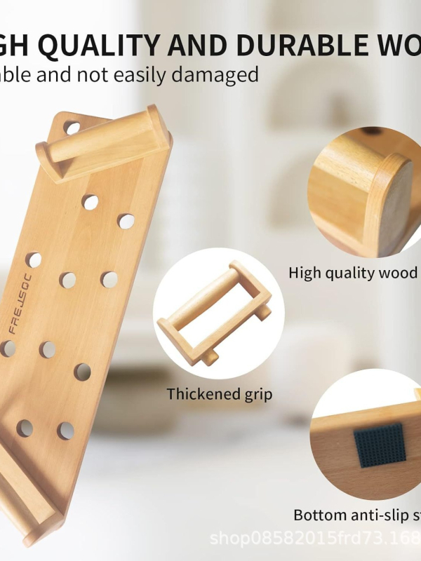 Dispozitiv din lemn masiv pentru antrenarea pieptului și abdomenului – echipament de fitness pentru casă