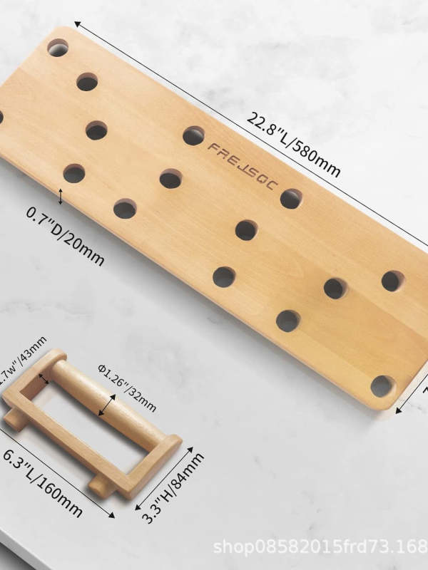 Dispozitiv din lemn masiv pentru antrenarea pieptului și abdomenului – echipament de fitness pentru casă