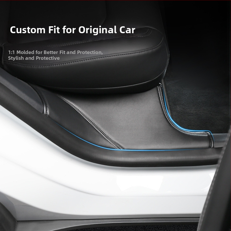 Tesla Model Y кожен праг за задни врати, с вграден защитен филм против удар от крак