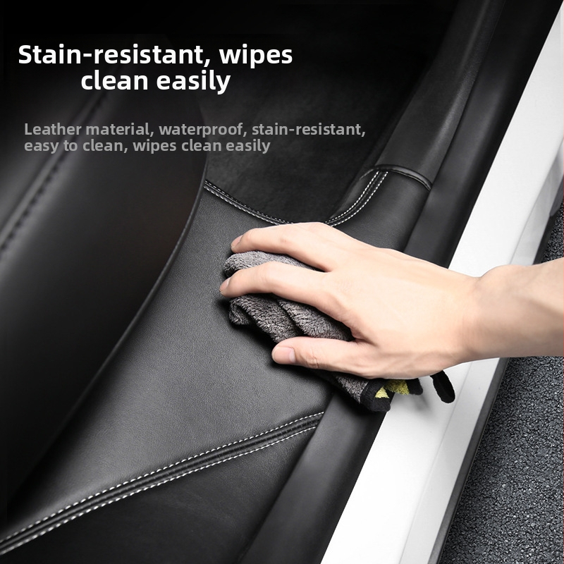 Tesla Model Y кожен праг за задни врати, с вграден защитен филм против удар от крак