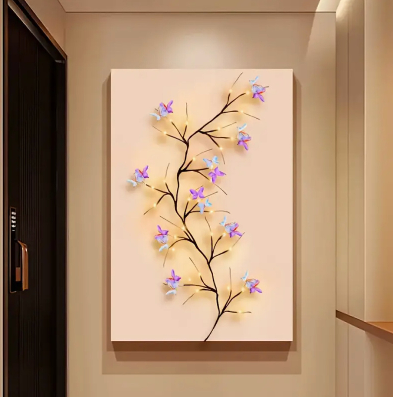 Ratan lanterna u obliku leptira, 48 LED, 3000 lm, 3000K, IP54, USB napajanje