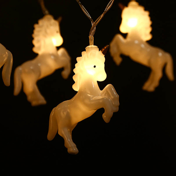 Σειρά LED με σχήμα μονόκερου, 10 LED, τροφοδοσία με μπαταρία, IP43, 3V/4.5V