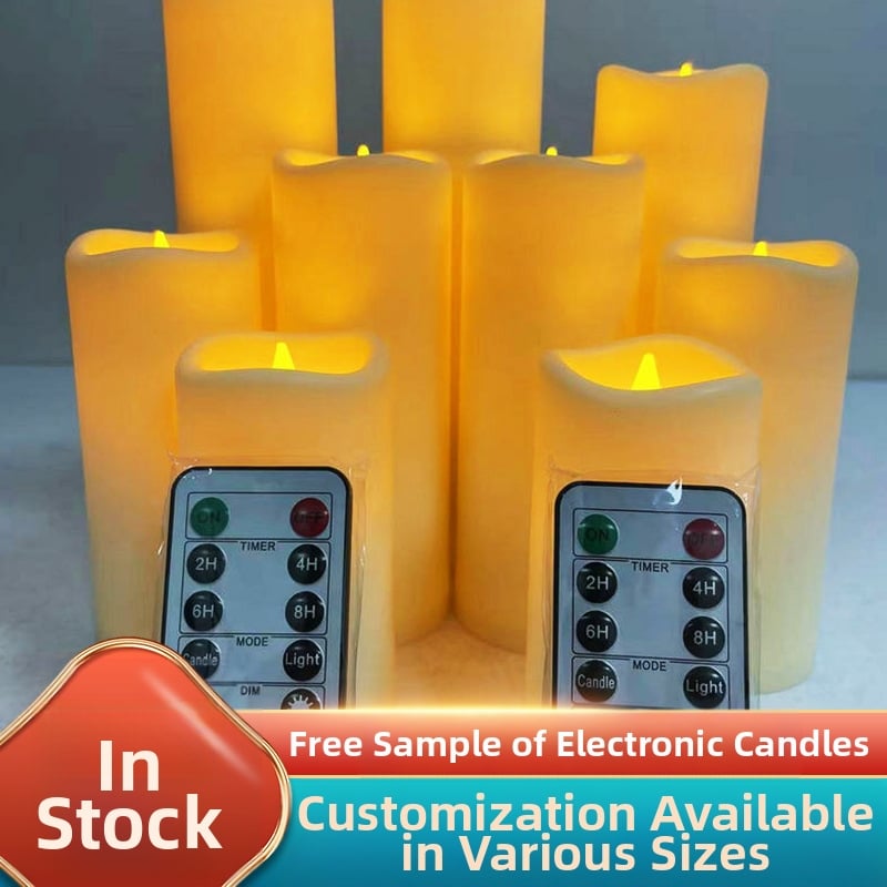 Elektroninė žvakė su nuotolinio valdymu – LED žvakė kolonos formos, plastikinė, injekciniu liejimu