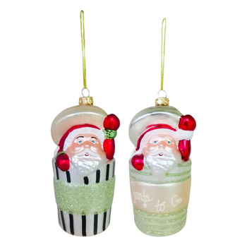 Jiurun γυάλινο κρεμαστό διακοσμητικό για χριστουγεννιάτικο δέντρο – cartoon γεωμετρικό σχέδιο, φυσητό γυαλί, βαμμένη επιφάνεια