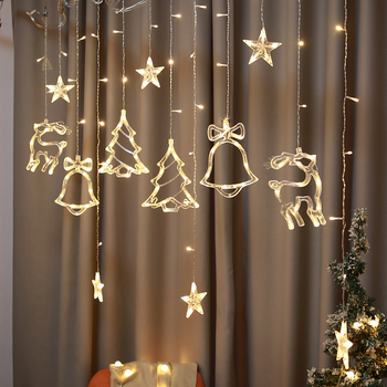 LED χριστουγεννιάτικα κουρτινά φώτα με 120 LED, 220V, 3000K, IP44, διάρκεια ζωής 50 000 ωρών