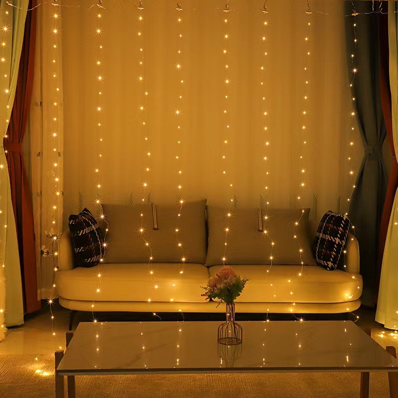 LED hálófüggöny fény HQ rézdrótos függönylámpa – 5000 lm, IP44, dimmelhető