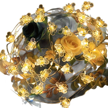 Φωτιστικό από χαλκό με σύρμα, 20 LED, 2800 lm, 2800K, Θήκη μπαταριών