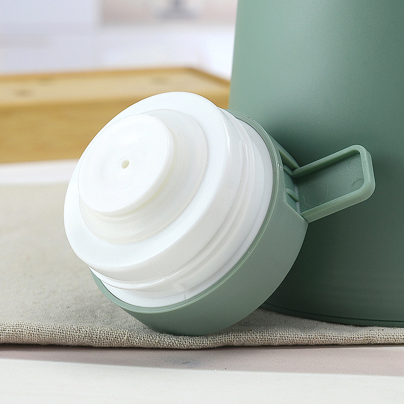 Vakuuminis kavos termosas su tvirta medine rankena, Europos stilius, stiklintė vidinė dalis, temperatūros rodiklis, logotipo spauda