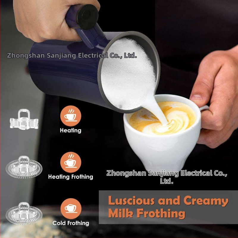 Машина за пяна на мляко за гореща и студена пяна, 400 ml капацитет, LED дисплей, управление чрез приложение, автоматично почистване, 220V