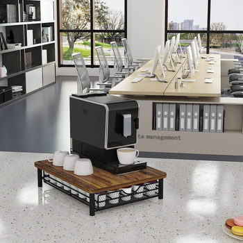 Ξύλινο επιτραπέζιο κουτί αποθήκευσης καψουλών καφέ, μοντέλο 6.27, μασίφ ξύλο, χωρητικότητα 18L, μοντέρνος μινιμαλιστικός σχεδιασμός