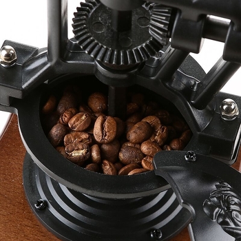 Rankinis kavos malūnėlis namų naudojimui su lydinio dantimis, rankinis pavara, Ferris wheel įkvėpto dizaino, galimybė pritaikyti ir privatūs ženklai