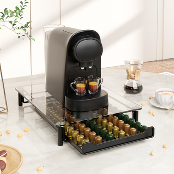 Raft de depozitare stratificat pentru capsule de cafea (capsule Nespresso) – Nu se importă, Raft de podea, Etichetă privată licențiată, Stil: Light Luxury