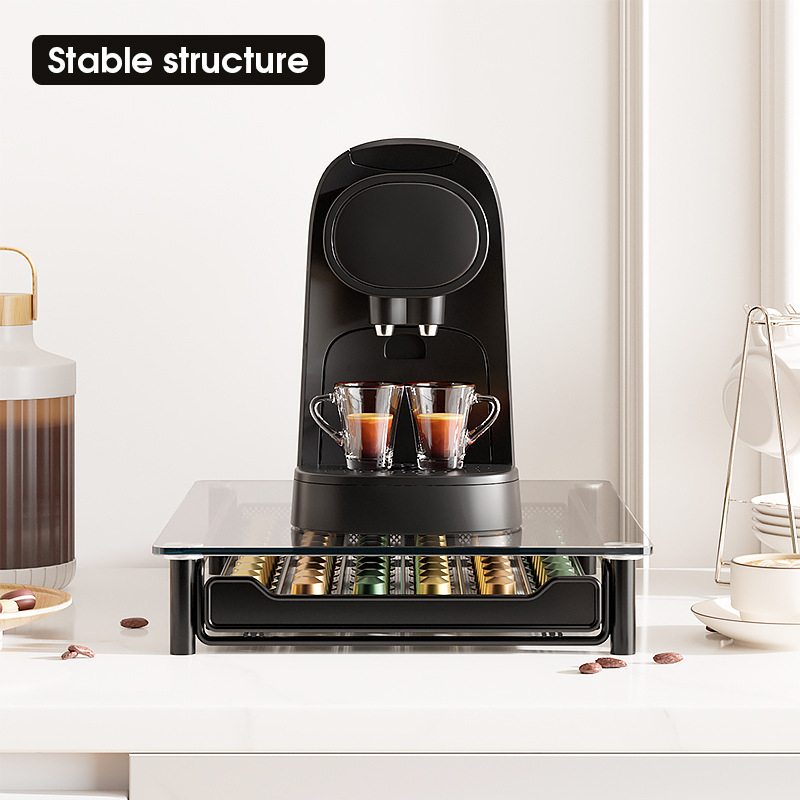 Raft de depozitare stratificat pentru capsule de cafea (capsule Nespresso) – Nu se importă, Raft de podea, Etichetă privată licențiată, Stil: Light Luxury