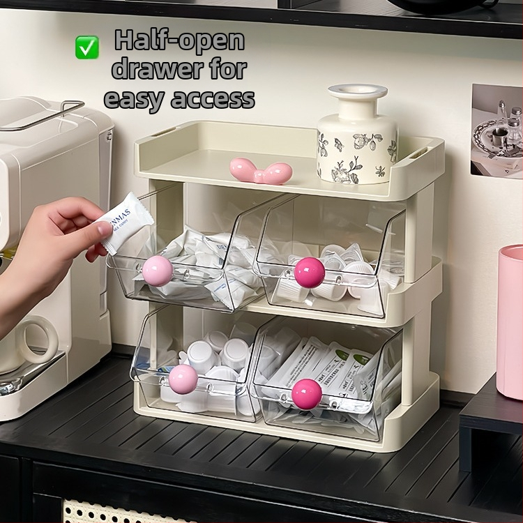 Стойка за чаши за чай и кутия за пакетчета чай с опционална многослойна конфигурация, произход Таизоу, лицензирана частна марка, модерен минималистичен стил