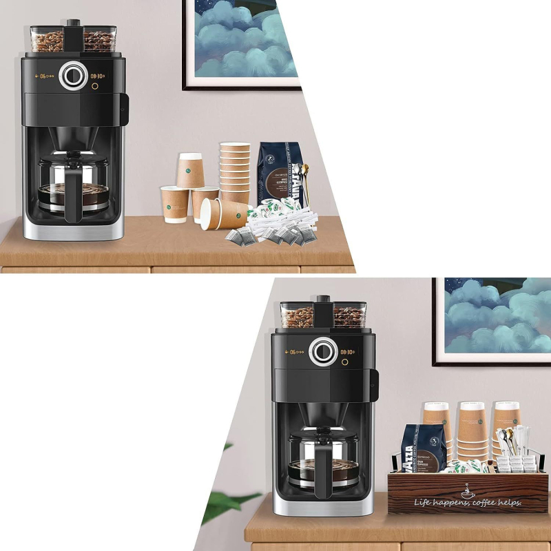 Ξύλινο πολυλειτουργικό κουτί αποθήκευσης για μπαρ καφέ – σύγχρονο απλό στυλ, κυκλοφόρησε το 2023, προϊόν υψηλής ποιότητας