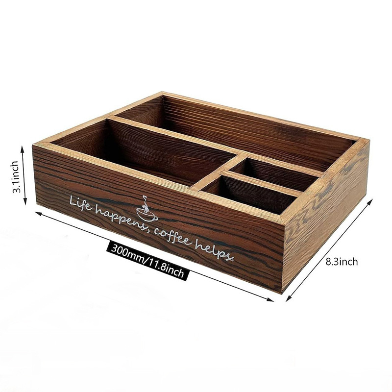 Ξύλινο πολυλειτουργικό κουτί αποθήκευσης για μπαρ καφέ – σύγχρονο απλό στυλ, κυκλοφόρησε το 2023, προϊόν υψηλής ποιότητας