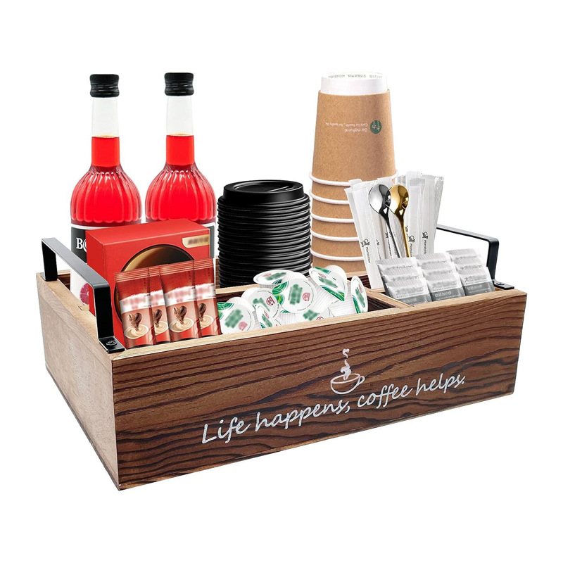 Ξύλινο πολυλειτουργικό κουτί αποθήκευσης για μπαρ καφέ – σύγχρονο απλό στυλ, κυκλοφόρησε το 2023, προϊόν υψηλής ποιότητας