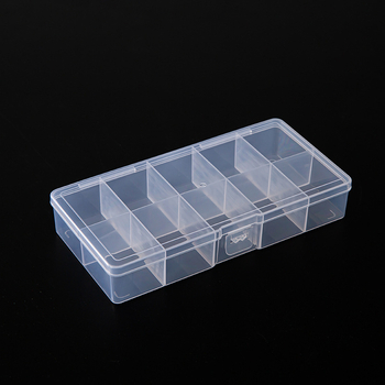 Πλαστικό επιτραπέζιο κουτί αποθήκευσης με 10 σταθερά διαμερίσματα και καπάκι