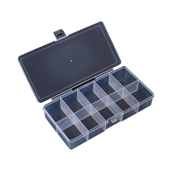 Πλαστικό επιτραπέζιο κουτί αποθήκευσης με 10 σταθερά διαμερίσματα και καπάκι