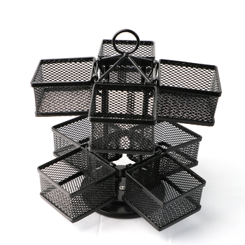 Ροταριακό ράφι για φακελάκια τσαγιού, διόροφο, επιτραπέζιο από σίδηρο, μεγάλης χωρητικότητας για τσαγάκια και ζάχαρη, για καφέ, μοντέρνο μινιμαλιστικό στυλ