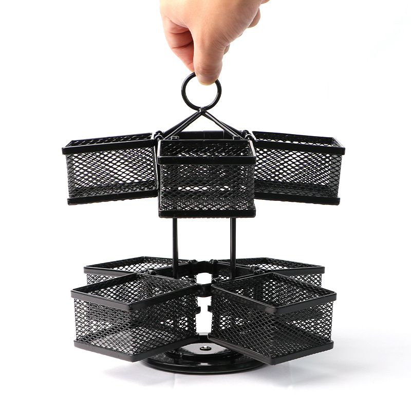 Forgatható teafilter-tartó, két szintes, vasdrótból készült, asztali használatra, kávézók számára, modern, letisztult stílus