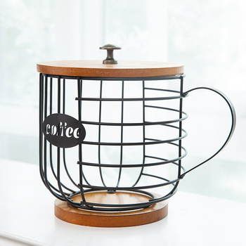 Κάδος αποθήκευσης καψουλών καφέ – μεταλλικός γεωμετρικός σχεδιασμός, μοντέρνο μινιμαλιστικό στυλ, κατάλληλο ως δώρο γάμου ή γενεθλίων