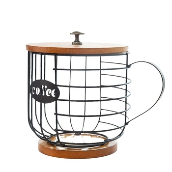 Κάδος αποθήκευσης καψουλών καφέ – μεταλλικός γεωμετρικός σχεδιασμός, μοντέρνο μινιμαλιστικό στυλ, κατάλληλο ως δώρο γάμου ή γενεθλίων